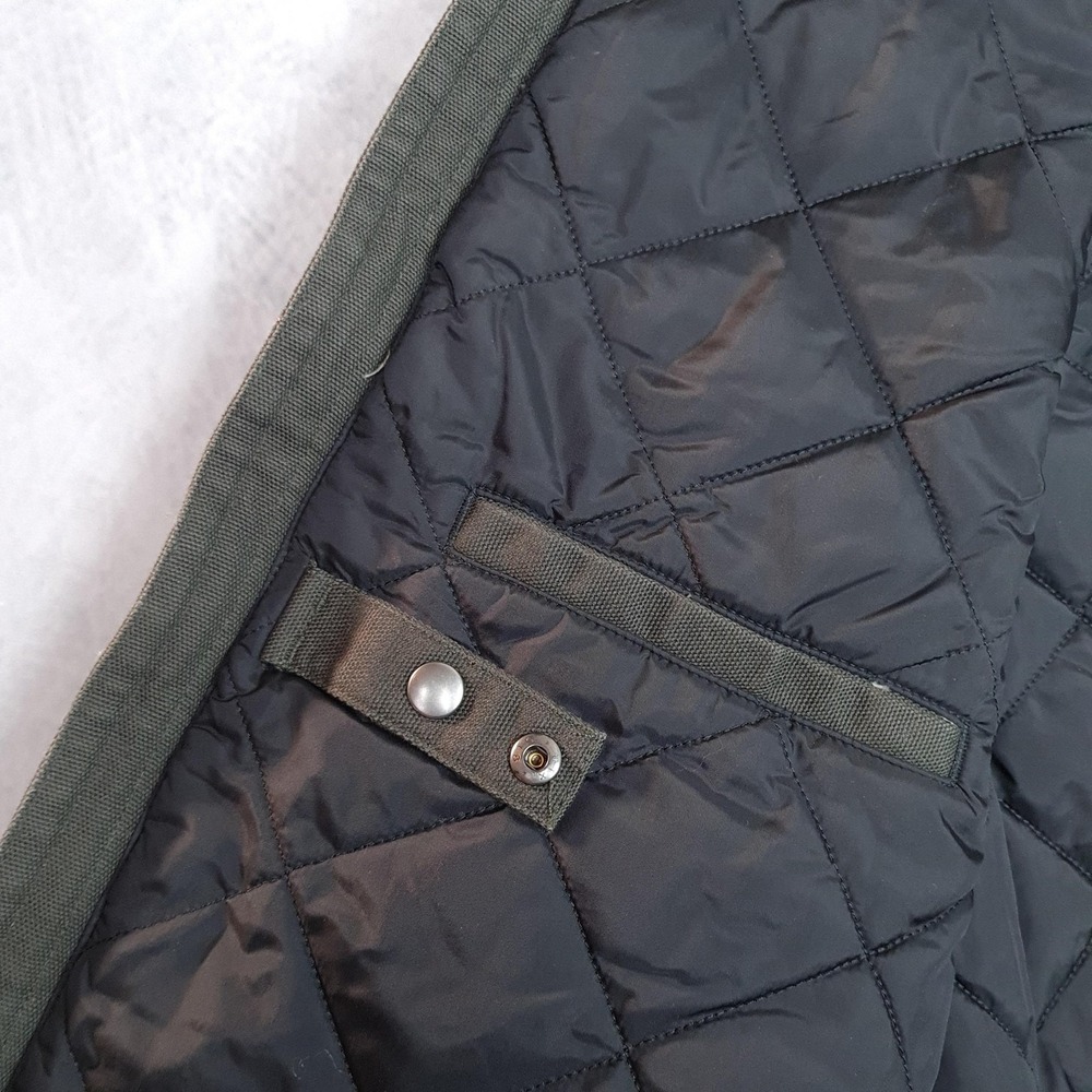 Duluth Trading Vest Mens Large Green Canvas Quilted Superior Fire Hose - Picture 9 of 16